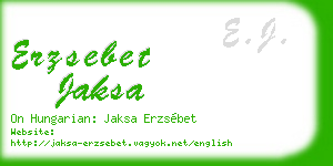 erzsebet jaksa business card